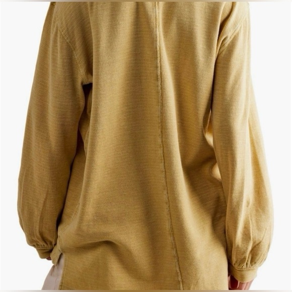 We The Free/Free People Soul Song Camel Oversized Long Sleeve Medium Top - Picture 10 of 11